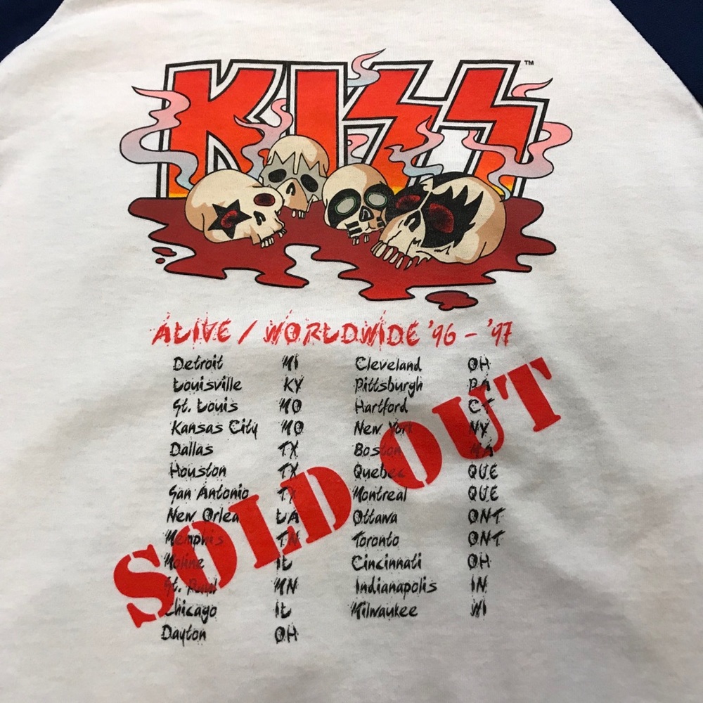 ❌SOLD❌ KISS Vintage Double Sided Stitch Shirt - Picture 6 of 9